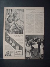 Accendino Zippo 1952 giovane coppia in barca a vela una zip stampa d'epoca pubblicità 11177