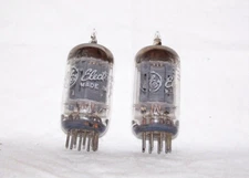 Pr. GE 5965 tubes,long gray plates,5965A,strong closely matched sections!,radio