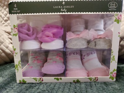Laura Ashley NEW Baby Pair Sock Set Girls (0-6 Months)
