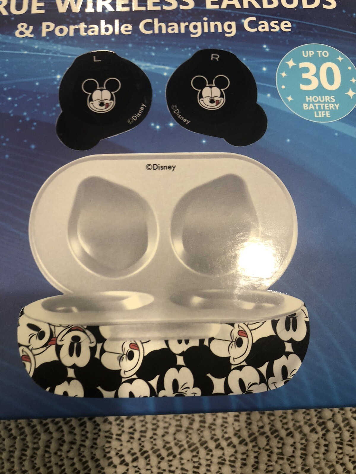 Brand New Disney True Wireless Earbuds Mickey Color Black/White | eBay