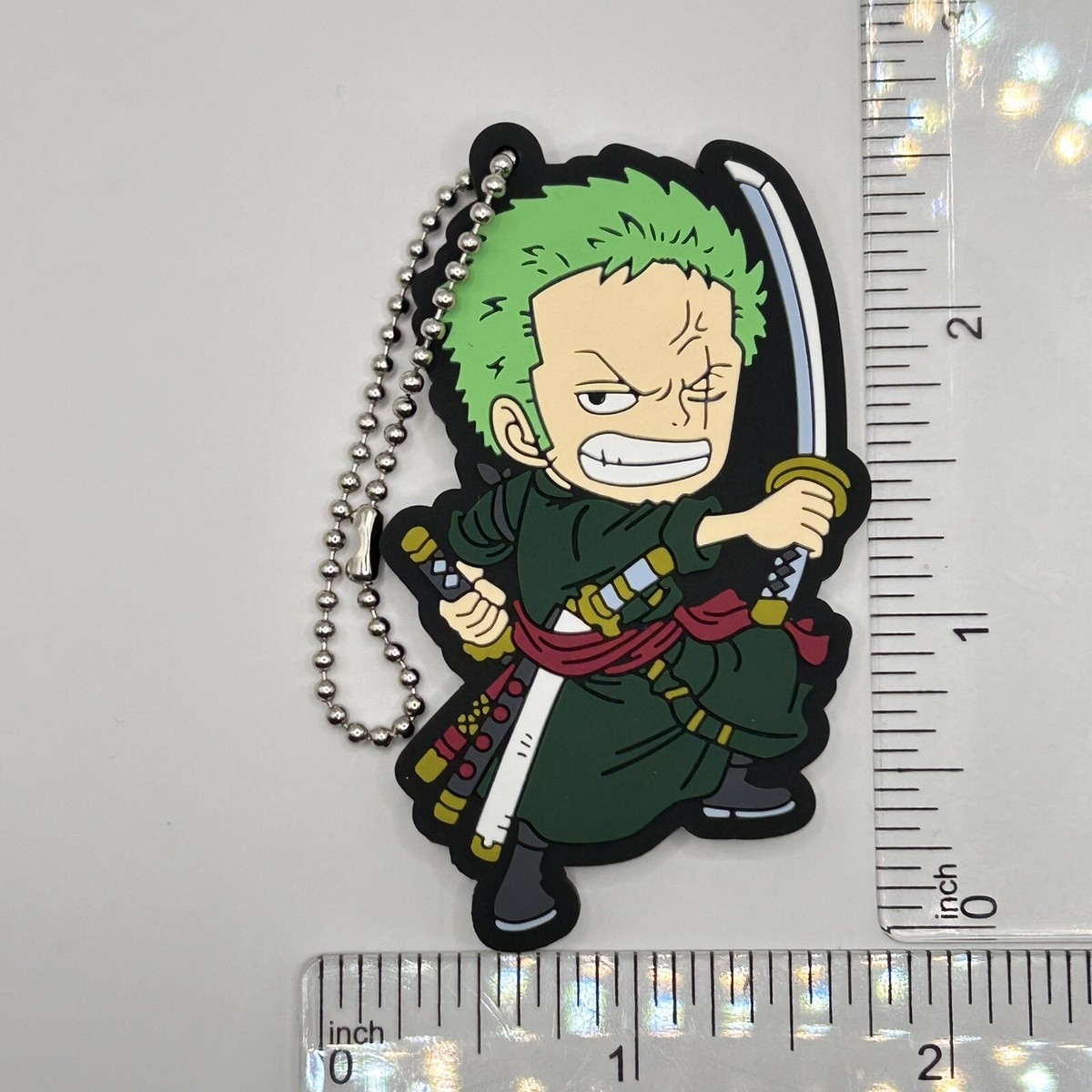 One Piece Roronoa Zoro 20th Anniversary Rubber Keychain Charm