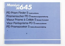 Mamiya M645 PD Prism Finder S - Original User Instruction Manual - Booklet