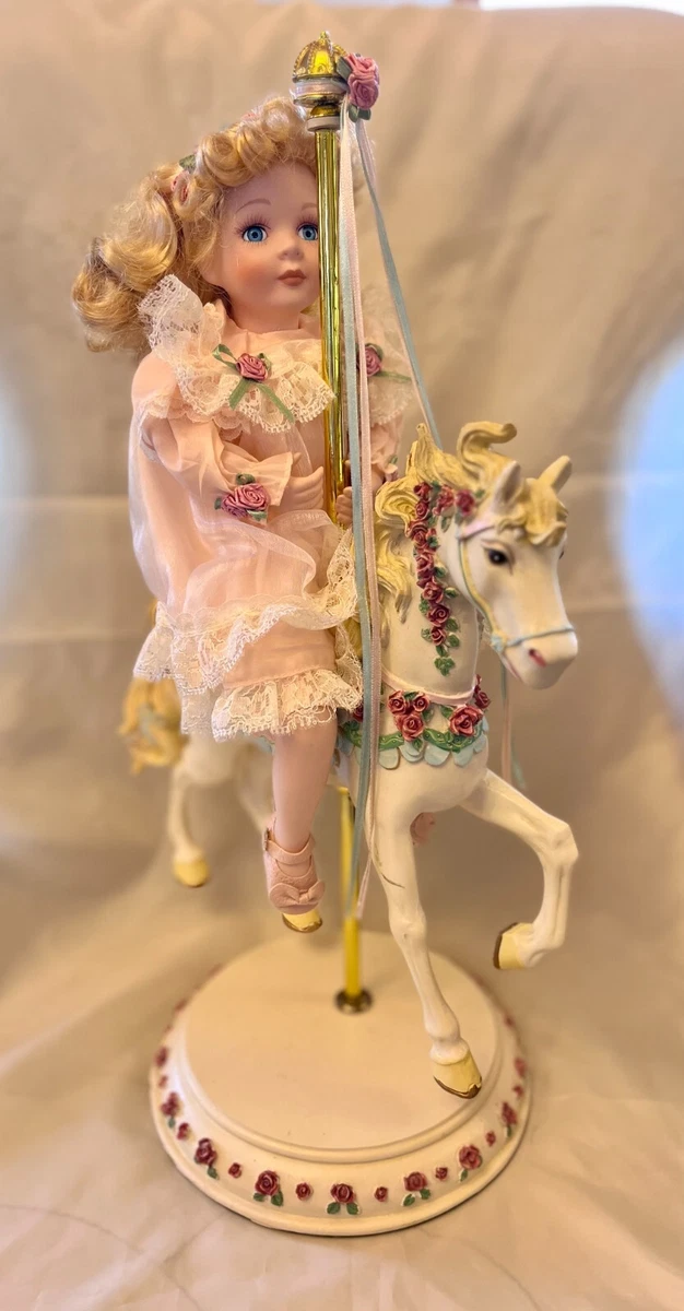 Porcelain Doll on Carousel Horse ABC 20781 eBay