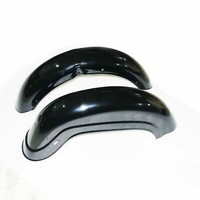 FüR Royal Enfield 350 Vorne & Hinten KotflüGel Fender Satz Stahl Plane Black Gec
