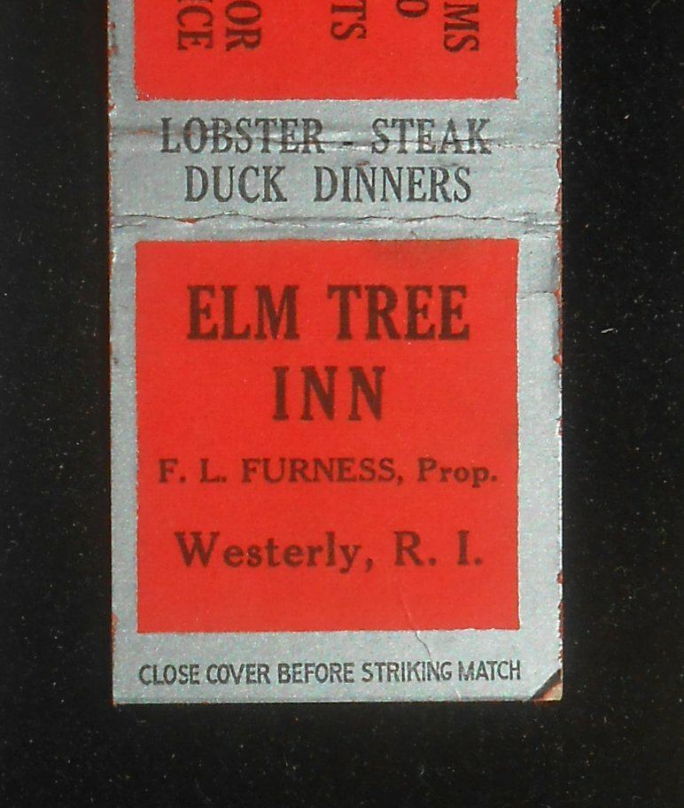 1930s Elm Tree Inn Colonial Room Lobster Steak Duck F. L. Furness
