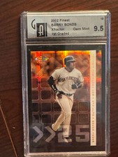 2002 Topps Finest #19 Barry Bond Xfractor 66/99 Graded Gem Mint 9.5 1st 