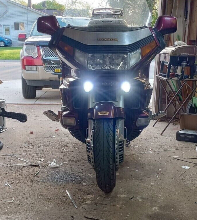 White LED Angel Eye Halo Fog Lights Driving Lamp Kit for Honda Gold