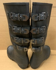rubber boots with buckles