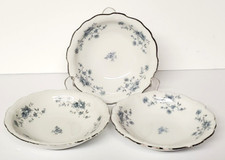 Vintage Johann Haviland Dessert Bowls Blue Garland 5 1/8" Germany Set of 3