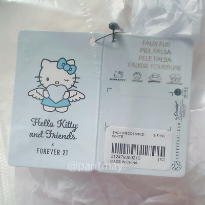 Hello Kitty And Friends X Forever 21 Faux Fur Boots Size 10 (BRAND