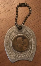 1948-s Wheat Penny in “I Bring Good Luck” Charm People’s National Bank 1949 Ad