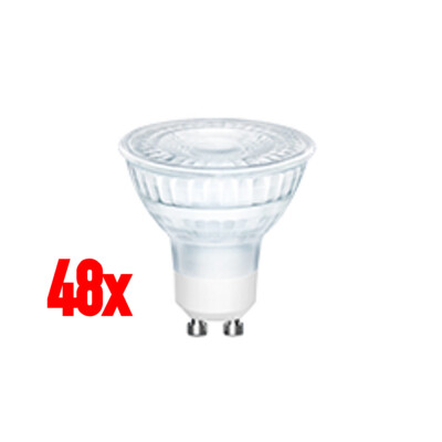 48x LED Echt Glas Reflektor Spot GU10 5W = 50W 345 lm warmweiß 2700K 36° DIMMBAR