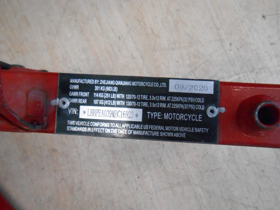 19 20 22 21 2021 Benelli TNT 135 cuadro principal chasis pista de carreras acrobacias recto Foto 4 de 4