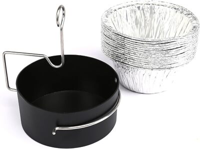 Grease Cup for Charbroil Grills with 15 Pack Aluminum Foil Liners, with Clip