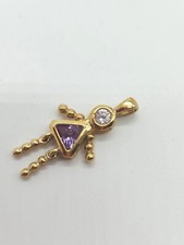 Baby Girl June Birthstone Figure Charm June Baby 925