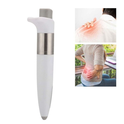 Pluma de masaje de acupuntura multifuncional de pulso electrónico herramienta de cuidado de la salud blanca - Imagen 3 de 12