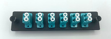 LGX Fiber Optic LC OM3 12 Port Adapter Panel / Plate LC Duplex AQUA OM3 / OM4