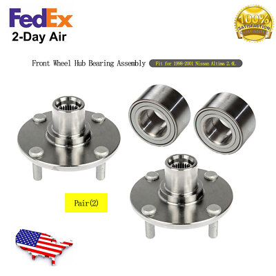 Pair(2)Front Wheel Hub Bearing Assembly For 1998-2001 Nissan Altima 2.4L