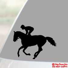 HORSE RACING THOROUGHBRED RUNNING Vinyl Decal Sticker Car Window Wall Bumper