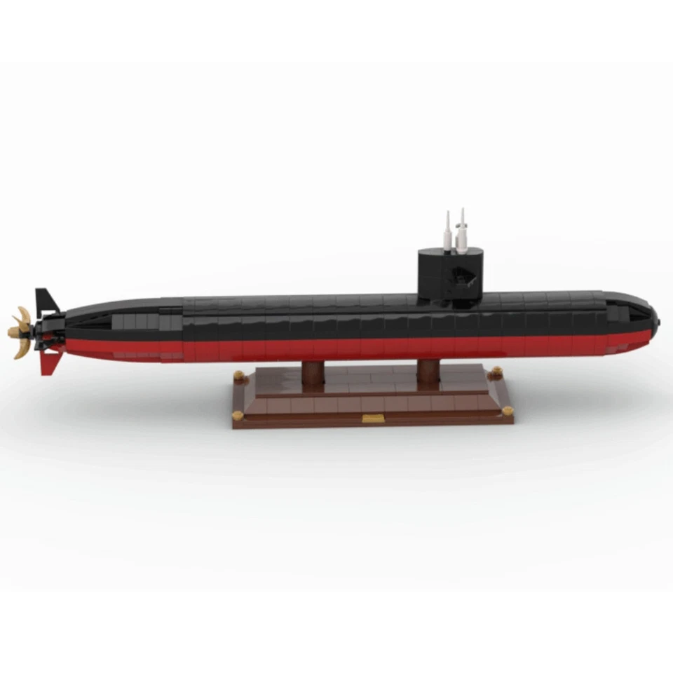 MOC: Nuclear Submarine Fast Attack Submarine with Stand 563 Pieces Good Quality - Image 2 of 4