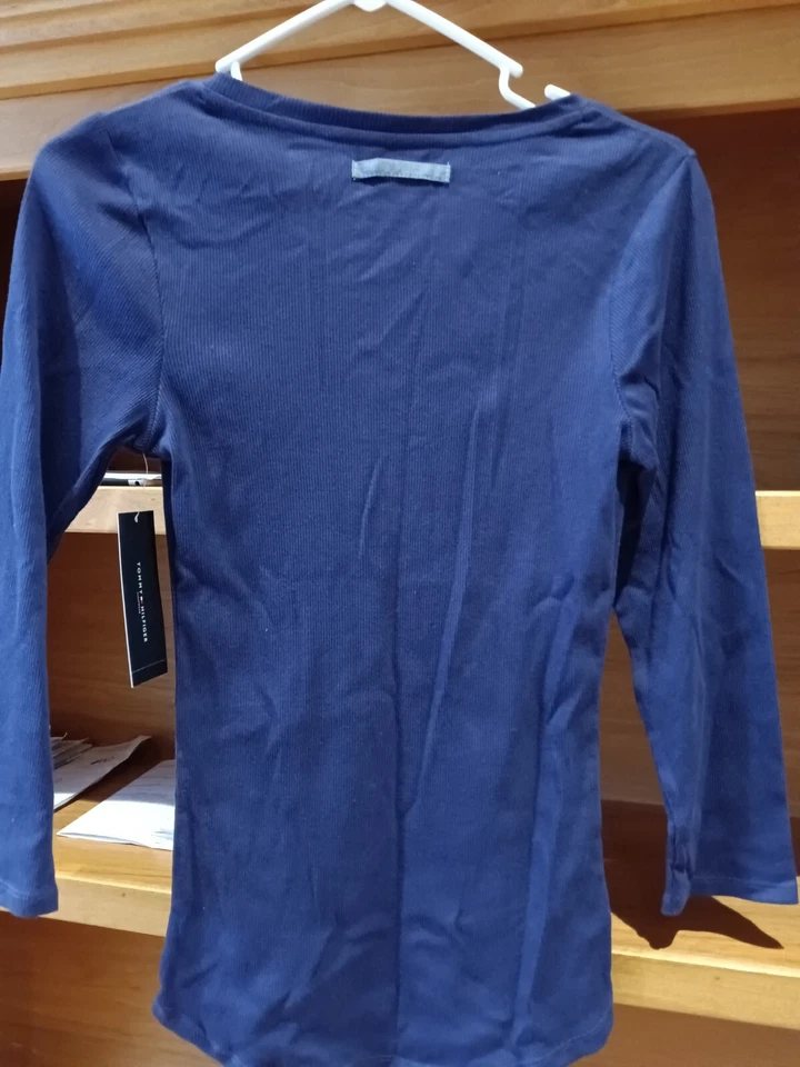 Tommy Hilfiger Mujer Manga Larga Henley Ropa de Dormir Camisa de Noche, Púrpura, S/P Foto 2 de 4