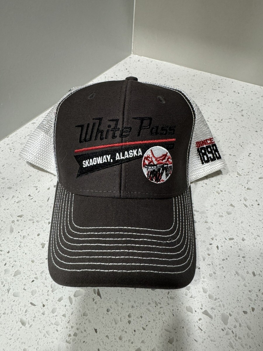 Alaska Hat White Pass Trucker Cap Yukon Route Skagway Mesh Back
