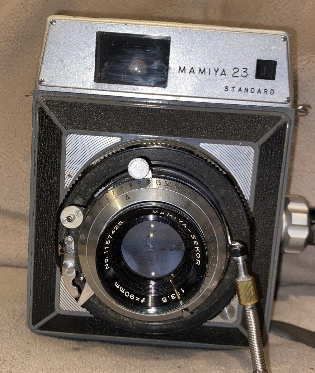 現状品 マミヤ Mamiya Press STANDARD 90mm f/3.5 Mamiya Press 23 Body w/ 90mm f3.5 Lens + Grip *Optics