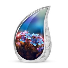 Forget Me Not Flowers - Small Urn For Mom Ashes - Tiny Urns For Human Ashes