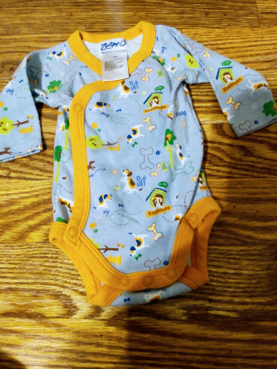 Baby Zutano puppy dog bodysuit Newborn