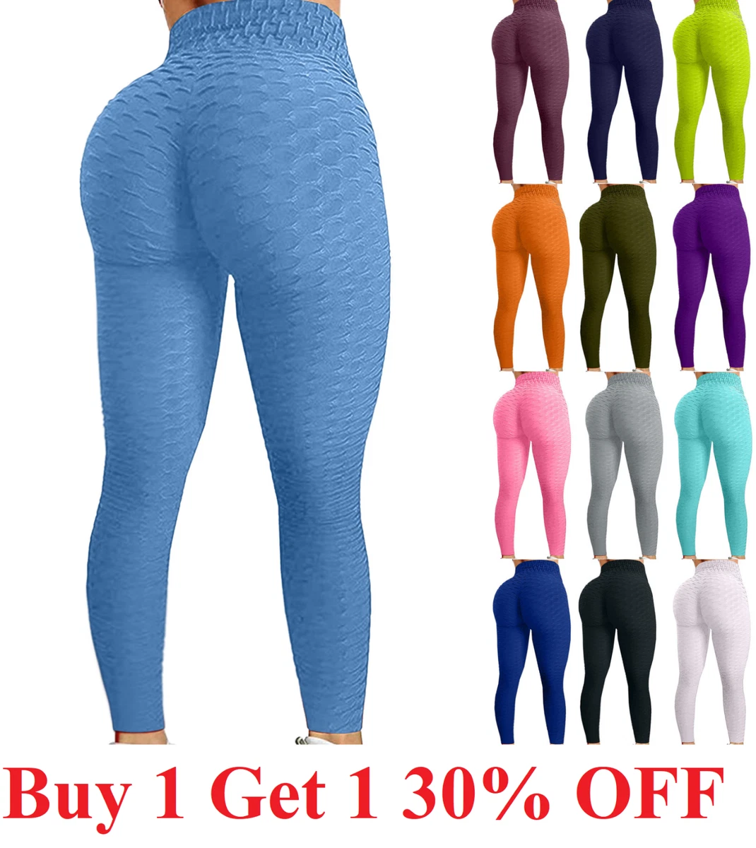 Women Leggings Anti-Cellulite High Waist Push Up Yoga Pants TikTok Butt  Lift