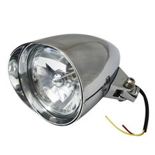 6'' Chrome Aluminum Billet LED Headlight Harley Sporster Softail Chopper Motorcy