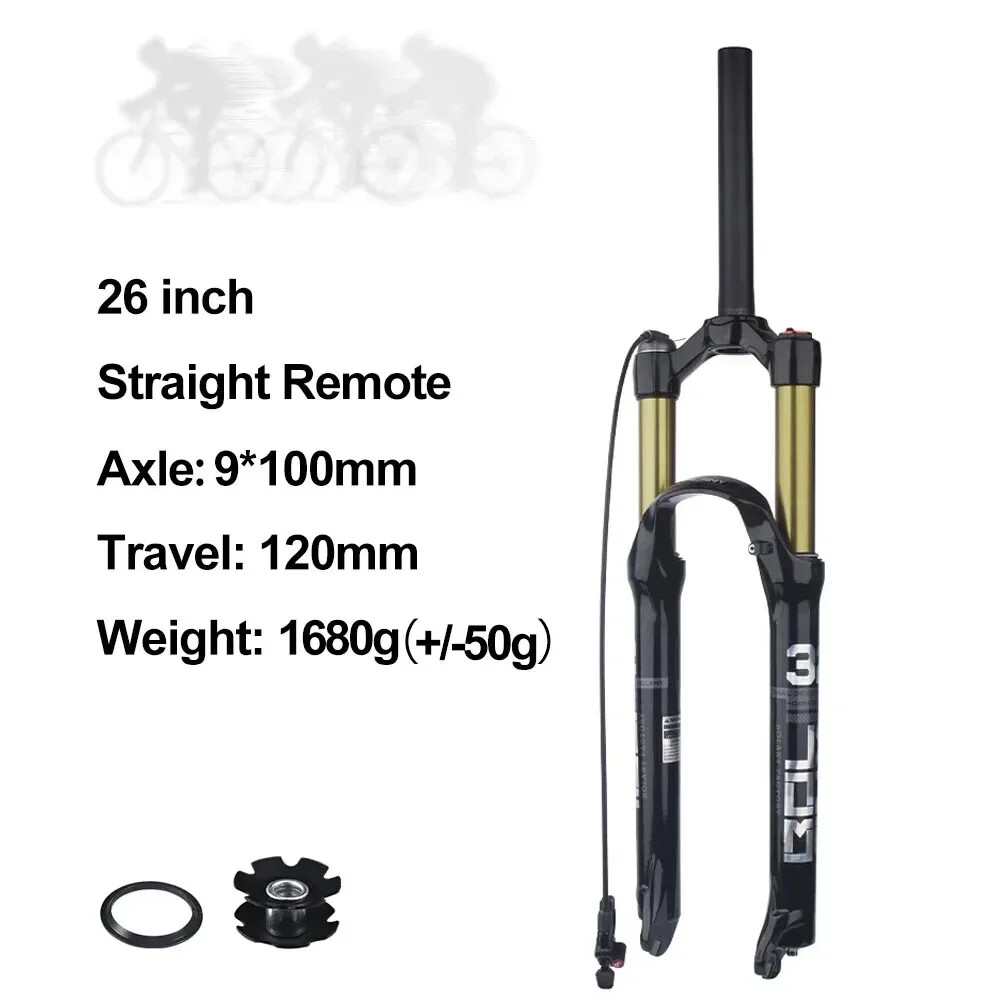 テーパー/エア倒立ショックフォークEbike. 26-29x ～ 4.8 まで。 29/27.5/26 Inch Mtb Bicycle Suspension Air Fork Shock Absorbing