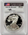 1997 P AMERICAN SILVER EAGLE MERCANTI SIGNED $1 PROOF 1 oz COIN PCGS PF 70 DCAM