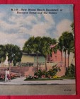 1955 Posted 4ct Air Mail New Miami Beach Bandshell @ Biscayne St. Linen Postcard — photo 4