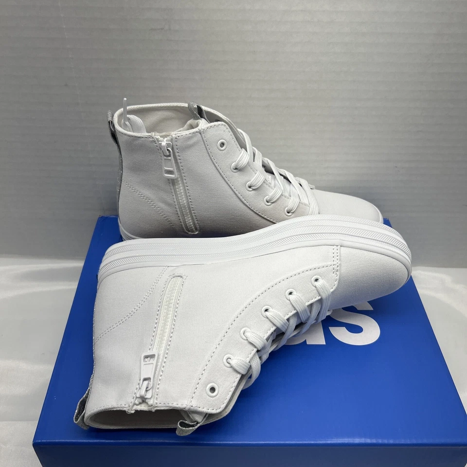 Top alto triple Keds para niña blanco rosa plata brillo look retro talla 4M Foto 2 de 4