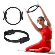 Anillo Gaiam Pilates 12" Fitness Circle - Espuma Ligera y Duradera 12", Negro