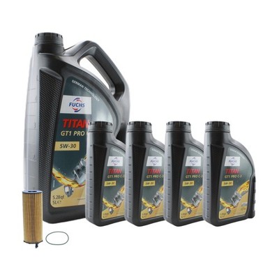 9L Fuchs TITAN GT1PRO C-3 5W30 Mahle Engine Oil Change Kit for Q7 Touareg 3.0 V6