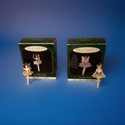 Hallmark Miniature Keepsake Snowflake Ballet Ornament Series 1997 1999 #1 & #3