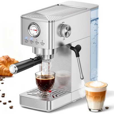 #ad #ad MAVIOR Espresso MachineVisible Pressure Gauge 47 OZ Water Tank with Milk Frother $79.99