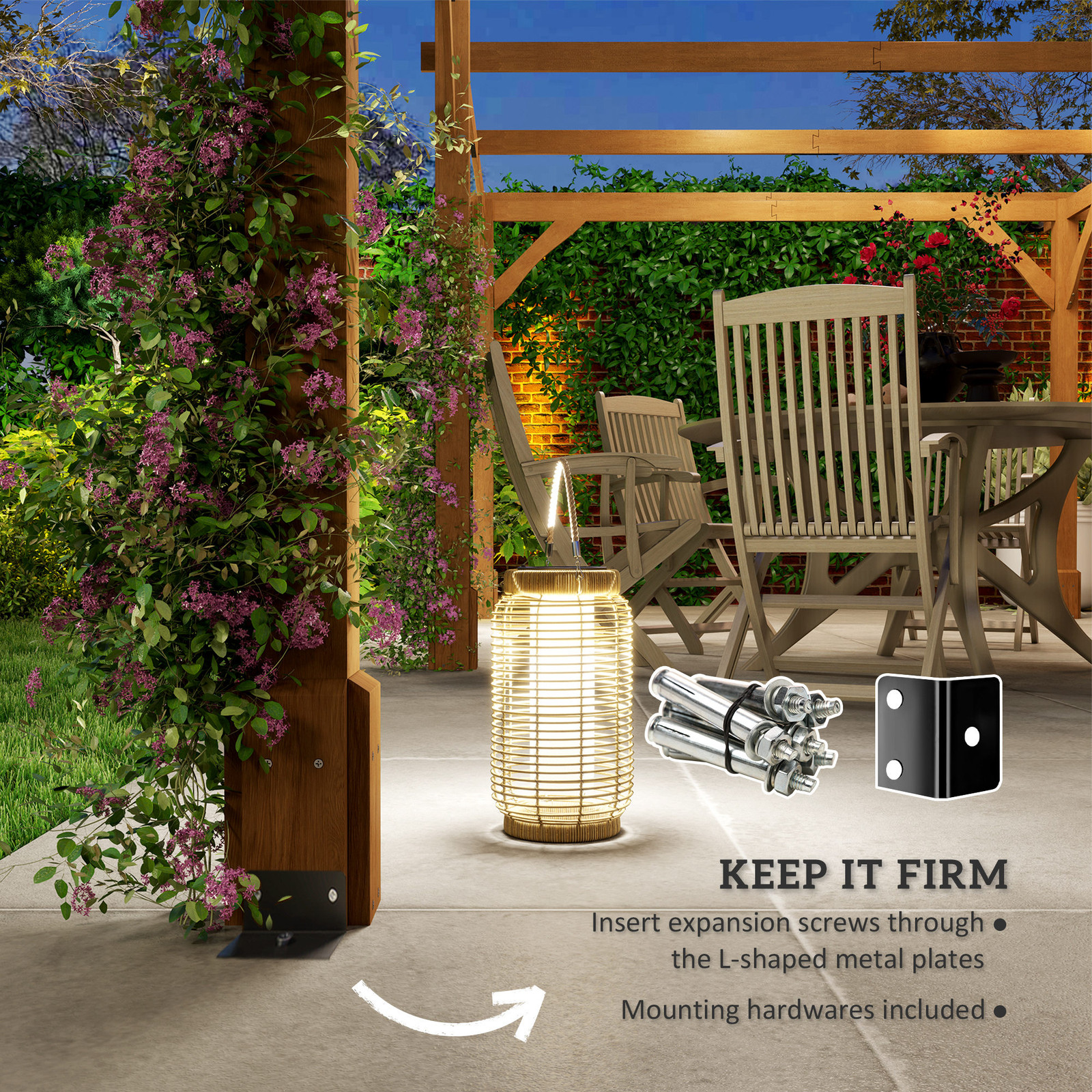 Outsunny 20' x 10' Outdoor Pergola, Wood Gazebo, Dark Brown