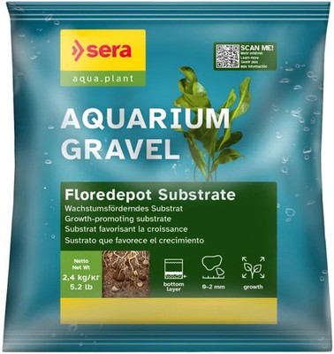 Sera Aquariumgrund Gravel Floredepot Substrate 2,4 kg  Bodengrund