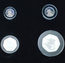 St George & the Dragon 2024 50p Silver Proof Coin Set 0.999 Charles III Cert