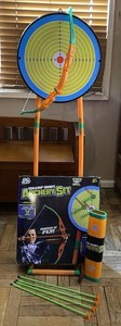Go Play Kids Sharp Shot Archery Set w/Bow & Arrows & Target Stand 46" Ages 5+