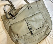 Vince Camuto Genuine Leather Pebbled Gray Lea...