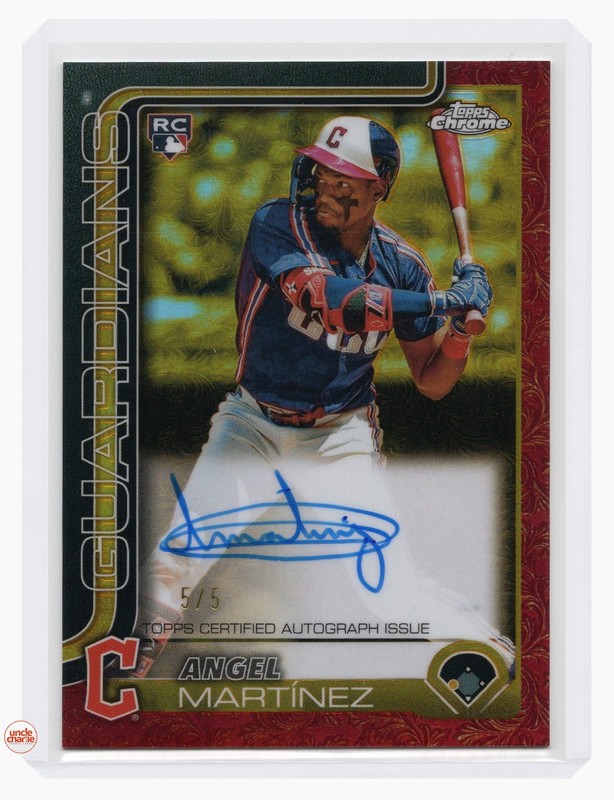 2025 Topps Chrome Gilded Angel Martínez Red/Gold Refractor Auto RC #CGA-AM 5/5