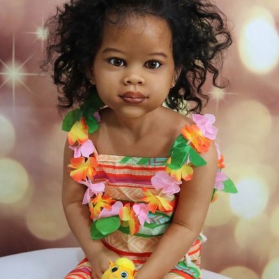 Dark Skin 46'' Unfinished Reborn Doll Kit Toddler Girl Curly Hair Cloth Body Gift