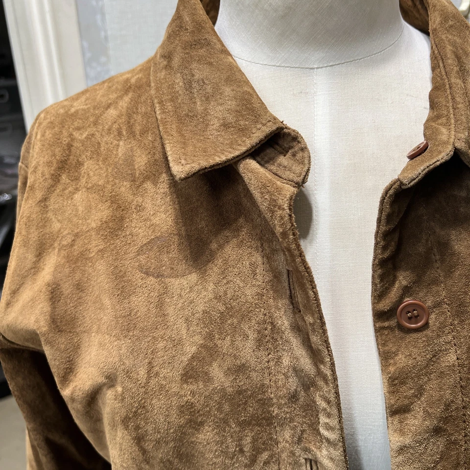 Chaqueta Blazer Gabardina Jessica Holbrook Ran Gamuza Cuero Talla M Foto 4 de 4