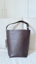 The Row Medium N/S Park Tote Chestnut brown saddle smooth leather