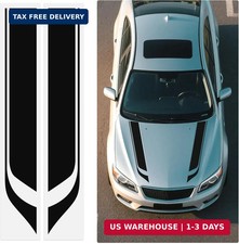 2PCS Racing Stripes Car Hood Decal with Scraper,Stylish Hood Decals for Cars