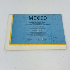 Mexico National Geographic Magazine Issue May 1973 Mexico Map